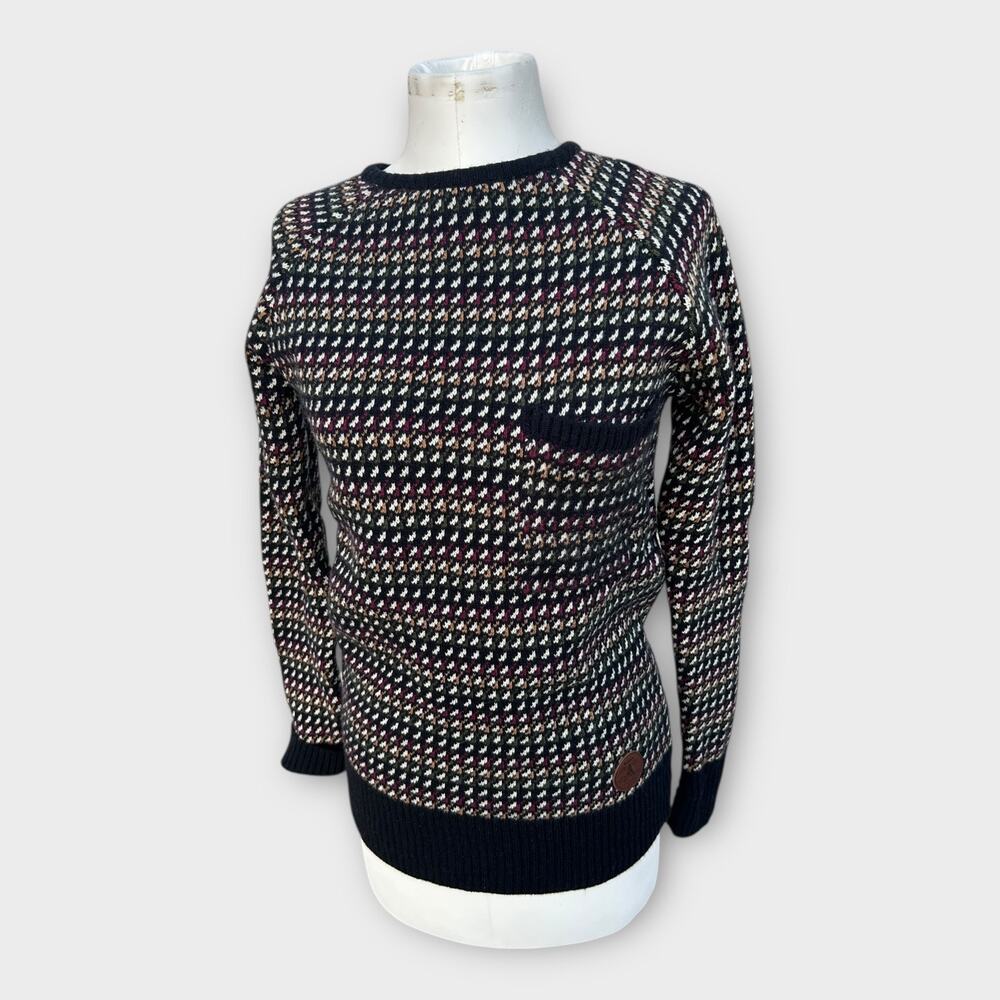 Barbour 100% Lambswool Sweater Women's Size 10 Cozycore Preppy Quiet Luxury - Picture 10 of 11